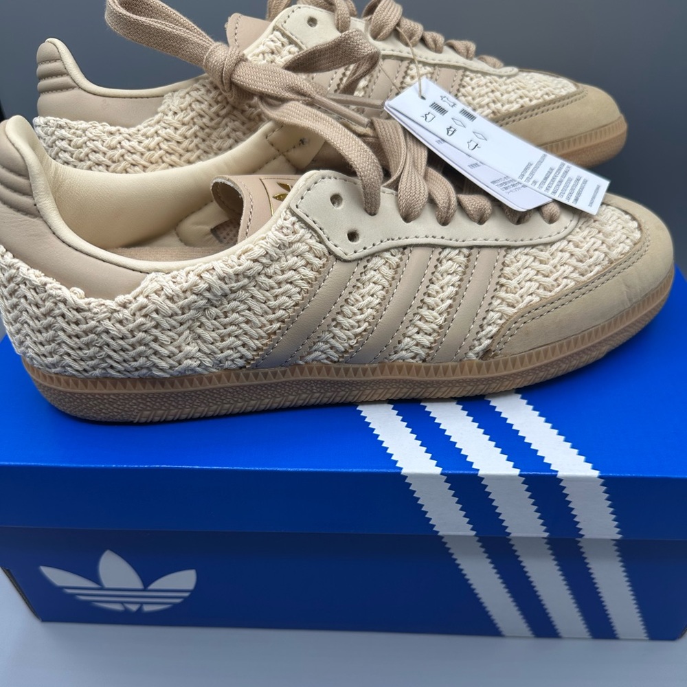 adidas Cream Athletic Shoes